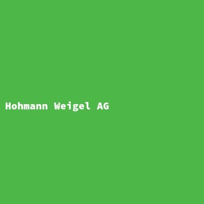 Hersteller: Hohmann Weigel AG