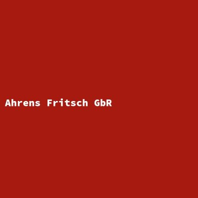 Hersteller: Ahrens Fritsch GbR