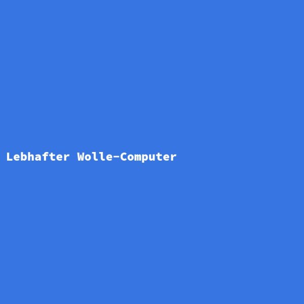 Lebhafter Wolle-Computer