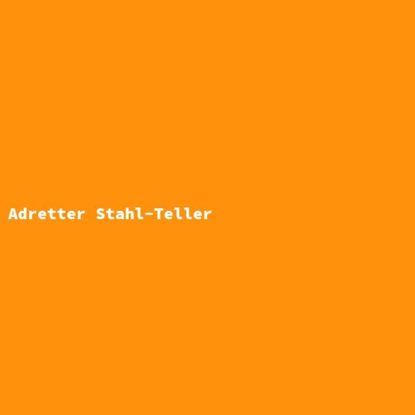 Adretter Stahl-Teller